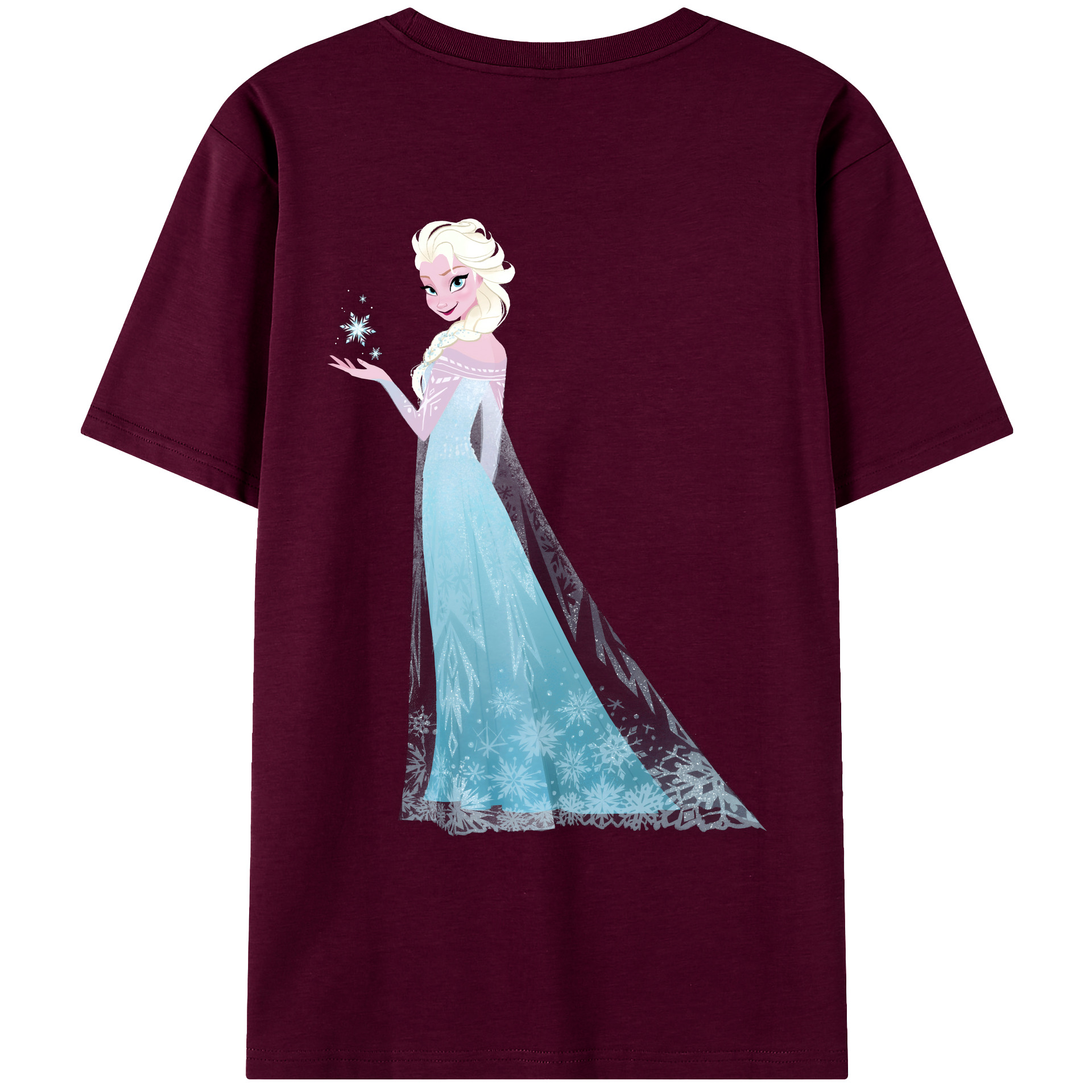 （画像用） アナと雪の女王 アンナ エルサ Frozen Anna Elsa レディース半袖Tシャツ(バックプリント)